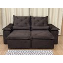 Ver imagem 5 de Sofá Retrátil Reclinável 2,50 M Marrom 200 Athenas