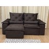 Sofá Retrátil Reclinável 2,50 M Marrom 200 Athenas - 7