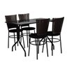 Conjunto Mesa Preta 70x120 com 4 Cadeiras Café:preto - 2