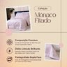 Kit Edredom Mônaco Fitado Percal Soft 300 Fios com Fronhas Casal 03 Peças - Dupla Face Listrado Acet - 8