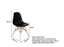 Ver imagem 2 de kit Mesa Jantar Eiffel 80cm Preta + 4 Cadeiras Charles Eames - Preta