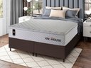 Ver imagem 1 de Conjunto Cama Box Queen c/ Molas Ensacadas New Moon Marrom 158x198x66