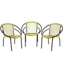 Ver imagem 1 de Conjunto 3 Cadeiras Eclipse de Área, Fibra Sintética, Varanda, Artesanal Amarelo - PANERO 13