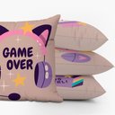 Ver imagem 6 de 4 Kit Capas Almofadas Gamer Girl Power 45x45 Id Decor Id Decor