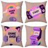 4 Kit Capas Almofadas Gamer Girl Power 45x45 Id Decor Id Decor - 1
