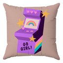 Ver imagem 4 de 4 Kit Capas Almofadas Gamer Girl Power 45x45 Id Decor Id Decor