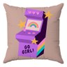 4 Kit Capas Almofadas Gamer Girl Power 45x45 Id Decor Id Decor - 4