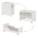 Ver mais imagens de Berço 3 em 1 com Colchão 4 Níveis Valentina Branco/Soft/Jequitibá