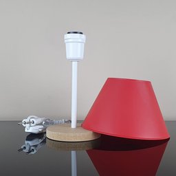 Abajur Infantil Momy Menina Menino Luminária para Quarto de Bebê – Cor Vermelho - 4