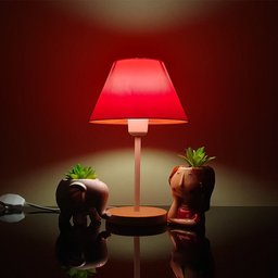 Abajur Infantil Momy Menina Menino Luminária para Quarto de Bebê – Cor Vermelho - 3