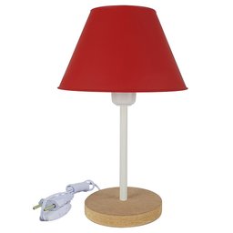 Abajur Infantil Momy Menina Menino Luminária para Quarto de Bebê – Cor Vermelho - 1