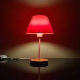 Abajur Infantil Momy Menina Menino Luminária para Quarto de Bebê – Cor Vermelho - 5
