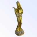 Ver imagem 5 de Escultura Deusa da Fortuna 18 Cm Dourada e Prata Brilhante