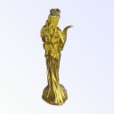 Ver imagem 7 de Escultura Deusa da Fortuna 18 Cm Dourada e Prata Brilhante