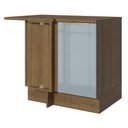 Ver imagem 1 de Balcão de Canto Madesa Lux 1 Porta 60 cm Profundidade (Com Tampo) Rustic/Cinza