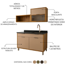 Ver imagem 3 de Conjunto Armários Modular para Lavanderia Balcão 120cm + Aéreos 160cm Armazenamento Mdf Multiuso:off