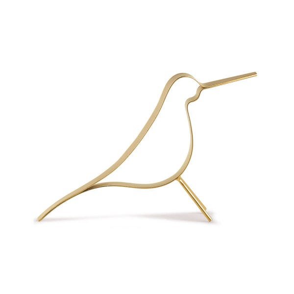 Enfeite Decorativo "Pássaro" em Metal Dourado 19x7 cm - D'Rossi - 4