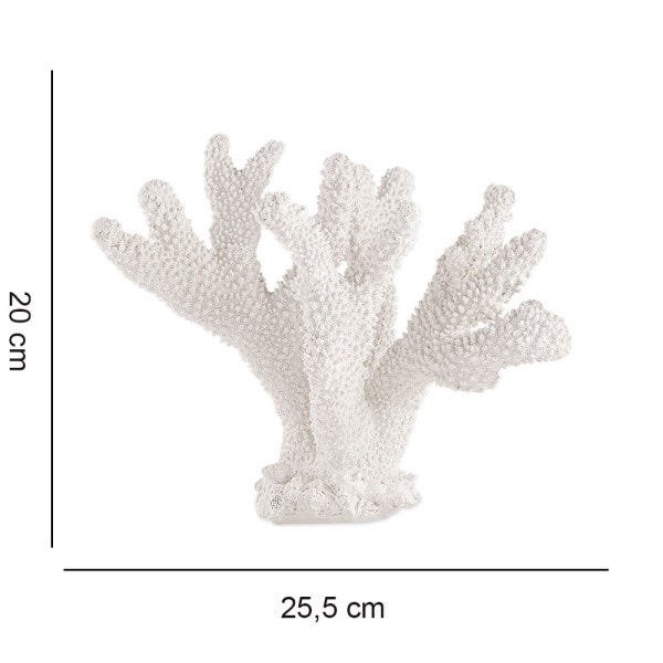 Enfeite Decorativo "Coral" em Poliresina Off White 20x25,5 cm - D'Rossi - 6