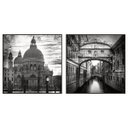 Ver imagem 1 de kit com 2 Quadros Decorativos Cidades com Moldura e Vidro para Sala Quarto Escritório e Clínica 90x9