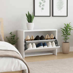 Sapateira com 1 Porta Organizadora para Quarto em Mdf