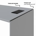 Ver imagem 4 de Mesa Executiva Diretor Dinâmica 1,5 m X 0,70 m Corporativa com Bordas Chanfradas e Caixa de Tomadas