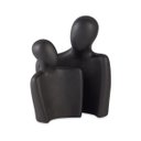 Ver imagem 1 de Escultura Decorativa Casal em Cimento Preto 26x20,5cm 2 Peças Mart