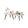 Conjunto Mesa de Centro Retrô Branco - G4 Magazine - 1