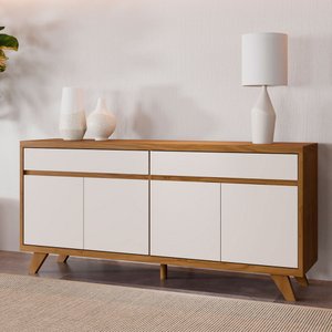 Buffet Genova - Mdf com Laca e 4 Portas 2 Gavetas