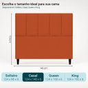 Ver imagem 4 de Cabeceira Classic Casal 140cm para Quarto Cama Decorativa Moderna Elegante Suede Terracota