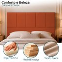 Ver imagem 2 de Cabeceira Classic Casal 140cm para Quarto Cama Decorativa Moderna Elegante Suede Terracota