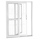 Ver imagem 3 de Porta de Correr em Aço Galvanizado com Grade Elo Branco "e"- 210x160