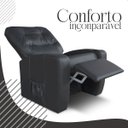 Ver imagem 2 de Poltrona Toronto Reclinável Porta Copos Luxo do Papai Visitas Corino Decoração Encosto