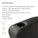 Ver imagem 3 de Poltrona Toronto Reclinável Porta Copos Luxo do Papai Visitas Corino Decoração Encosto