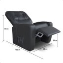 Ver imagem 6 de Poltrona Toronto Reclinável Porta Copos Luxo do Papai Visitas Corino Decoração Encosto