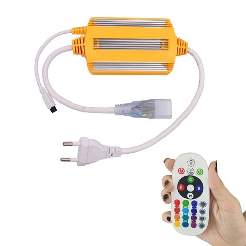 Fonte Conector RGB 100 Metros Controle Fita de Led Mangueira Decoraçao Iluminaçao Receptor Sinal LEV