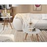 Conjunto Mesa de Centro e Mesa Lateral Retrô Branco - G4 Magazine - 2