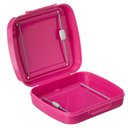 Ver imagem 2 de Porta Cotonetes Portátil Rosa para Viagem Acessórios com Elástico Interno Crippa