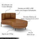Ver imagem 3 de Sofá Chaise Lado Direito Downey Sala de Estar Pu Whisky G15 - Gran Belo