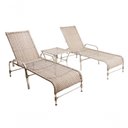 Ver imagem 1 de 2 Espreguiçadeiras de Alumínio + 1 Mesa de Centro Mármore