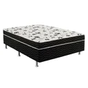 Ver imagem 2 de Cama Box Conjugada Casal Espuma Dupla Poliester (110kg - 138x188x56cm):preto