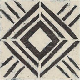 Tribal Patterns V Canaleta 80x80cm Preta - 1
