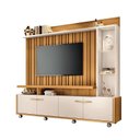 Ver imagem 3 de Estante Home para TV até 60 Polegadas 190x200cm com 4 Portas LED e Ripado Leto Espresso Móveis