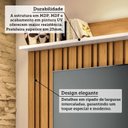 Ver imagem 6 de Estante Home para TV até 60 Polegadas 190x200cm com 4 Portas LED e Ripado Leto Espresso Móveis