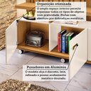 Ver mais imagens de Estante Home para TV até 60 Polegadas 190x200cm com 4 Portas LED e Ripado Leto Espresso Móveis