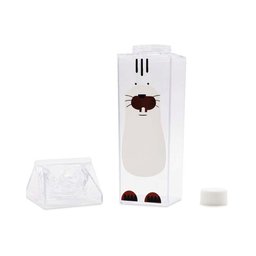 Garrafa Infantil Transparente C/ Rosca 500ml Mod. Leite - Foca - 1