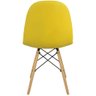 Kit 4 Cadeiras Charles Eames Botonê Eiffel Wood Estofada Couro - Amarela - 5