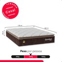 Ver imagem 2 de Colchão Casal Comfort Class Pillow Top 28x138x188cm - Marrom - e-Shop Casa