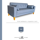 Ver imagem 5 de Sofá Gianni | Pé Trapézio & Tecido Acquablock Impermeável | 2 Lugares | Medida 180cm | Índigo 306