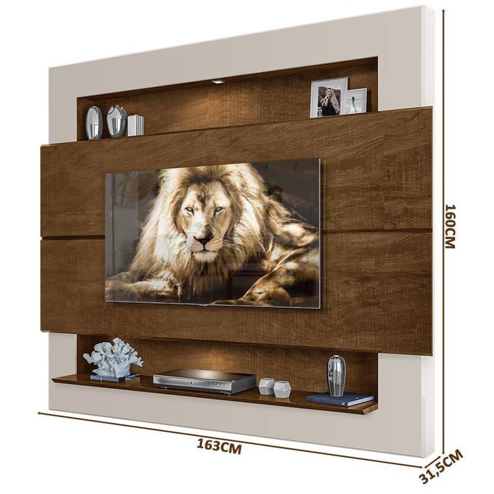 Painel Com Luzes Led Para Tv Até 55 Polegadas Monterrey 160 Malbec/Off White - 4