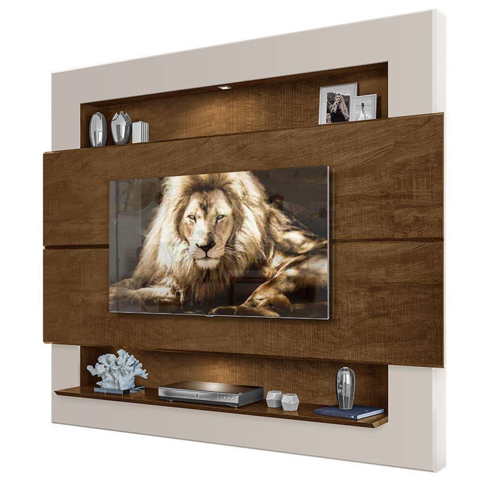 Painel Com Luzes Led Para Tv Até 55 Polegadas Monterrey 160 Malbec/Off White - 2